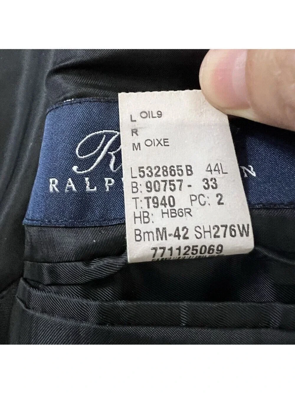 Ralph Lauren Mens Suit Jacket Sport Blazer Black Wool 44 L Dillards Exclusive